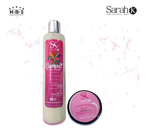 Nanoplastia Sarah K 500ml Rosa + Regalo  Mascarilla 50gr 