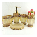 Set Accesorios De Baño Luant Gold1