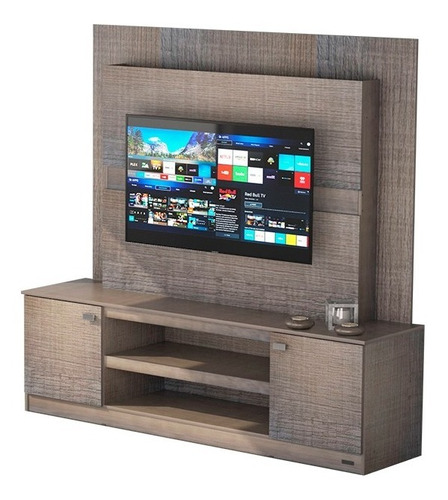 Rack + Panel Tv 128- Super Combo! C/ Est Y Puertas Premium