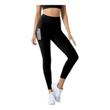 Leggins Mallas Deportivas Dama De Licra Con Bolsa Celular