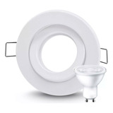 Pack X10! Spot Led Embutir Circular Plastico + Dicro Led 7w