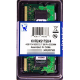 Memória Kingston Ddr4 4gb 2400 Mhz Notebook  1.2v 01 Unidade