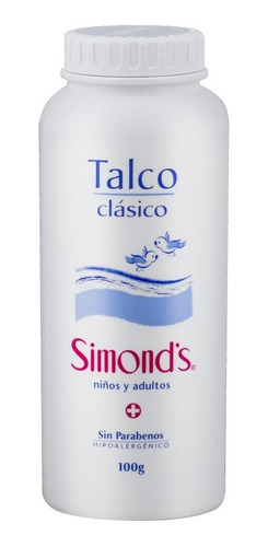 Simonds Talco Talquera 100 Gr (niños Y Adultos)