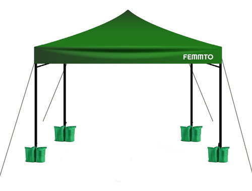 Gazebo Autoarmable 3x3 Playa Plegable Paredes Exterior Verde