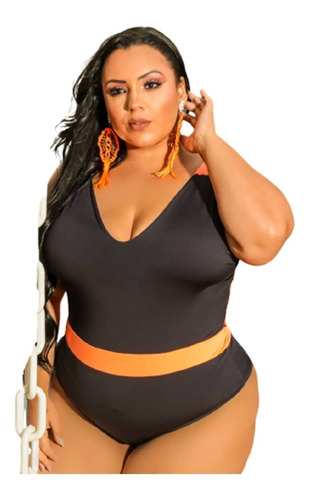 Maiô Plus Size Com Bojo Disfarça Barriga Praia Piscina Verão