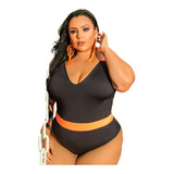 Maiô Plus Size Com Bojo Disfarça Barriga Praia Piscina Verão