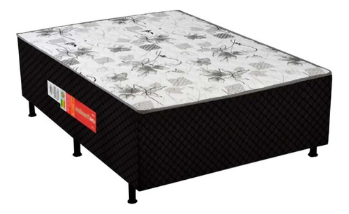 Cama Box Conjugado Casal: Colchão Ortopédico Unipremium Blac