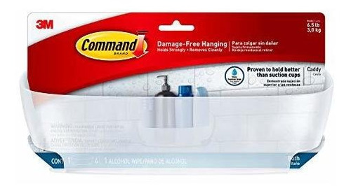 Barra Para Cortina  Command Shower Caddy, Clear Frosted, 1-c