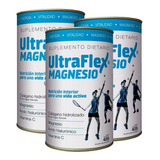 Suplemento Ultraflex Magnesio 3 Latas Sabor Naranja Pack