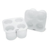 2 Moldes Para Hielos Redlemon Silicona Flexible Reposteria Color Blanco