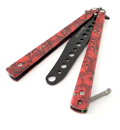 Navaja Mariposa Zombie Balisong Skull Calavera Trainer Pract