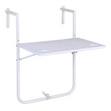 Mesa Camping Plegable Para Balcón Blanca