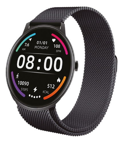 Smartwatch Sumergible Negro Nictom Nt16 + Malla Metálica 