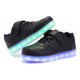 Zapatos Casuales Con Velcro Led Con Carga Usb For Niños