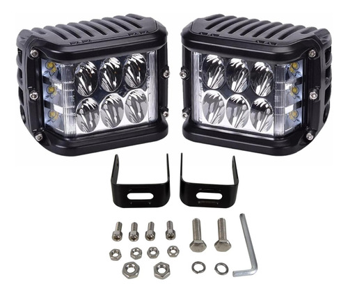 Kit X 2 Faros Led Moto Auxiliares 36w 6 Led Off Road 4x4