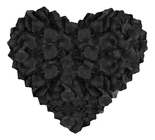 400 Pétalos De Rosas Artificiales Para Decoración Negro