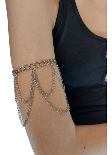 Body Chain Brazalete Plateado 