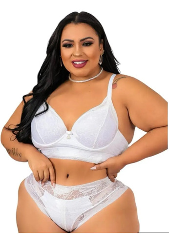 Conjunto Lingerie Plus Size Sexy Tamanho Grande 48 Ao 54