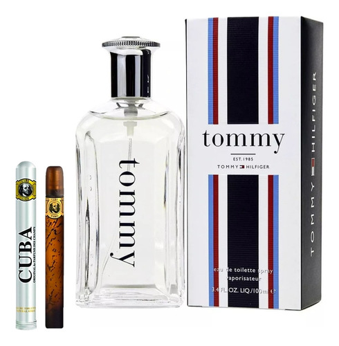  Tommy Hilfiger Edt 100ml Caballero+perfume Cuba 35ml