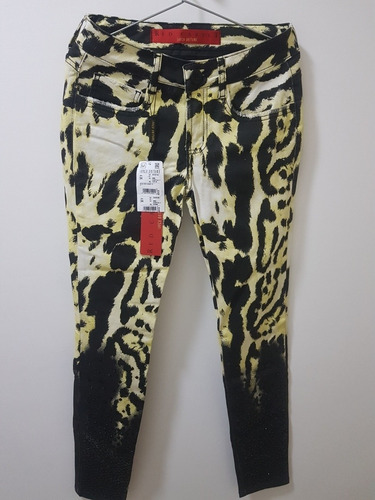 Calça Jeans Animal Print Lança Perfume Número 34 Nova