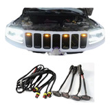 4 Luces Led Parrilla Focos Naranjas Raptor Cherokee Compass