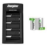 Cargador Universal Energizer + 2 Pilas Recargables Tamaño C