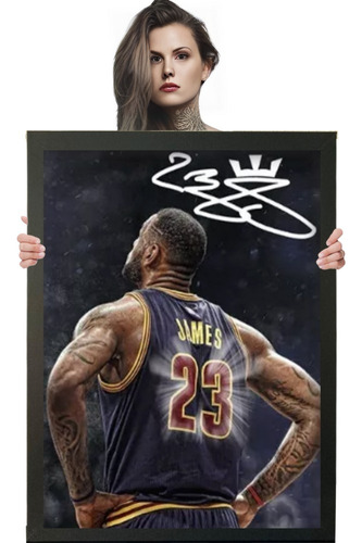 Quadro Decorativo Poster Lebron James Cleveland 84x60cm A1