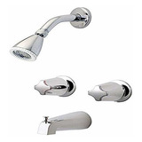 Pfister Lg03-6110 Grifo De 2 Tinas Y Ducha Con Pomo De Metal