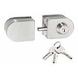 Fechadura Auxiliar Pressão Inox Porta Vidro Vv056 Pivotante