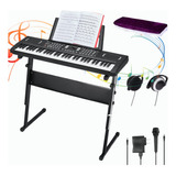 Teclado Musical Piano De 61 Teclas Electronico Con Base