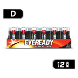 Pila Eveready Carbon Zinc D Charola Con 12 1.5v Grande