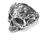 Anillo Calavera Keith Richards Arabescos Acero Quirurgico