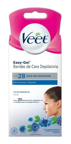 Veet Bandas Depilatorias Faciales X20 Piel Sensible