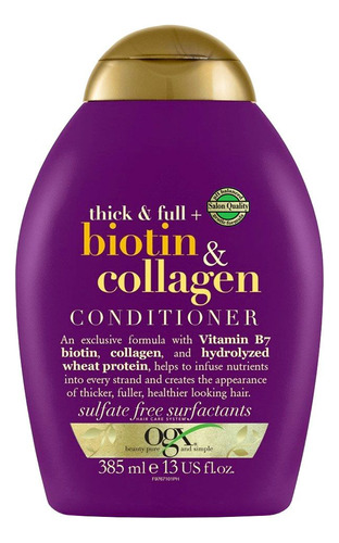 Ogx Biotin & Collagen Acondicionador Pelo Fino Y Sin Volumen