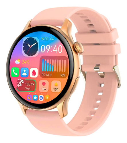 Relógio Smartwatch Amoled Inteligente Bluetooth Sport Rosa