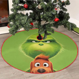 Alfombra Decorativa Navideña Grinch Con Faldón De Árbol De N