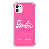 Capa Capinha Anti Shock Personalizada Barbie Desenho Nome