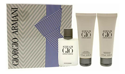 Giorgio Armani Acqua Di Gio 3 Pc Gift Set 1.7oz Edt Spray,