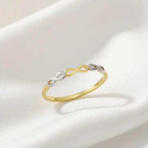 Anillo Oro 10k Anillo Infinitos Oro Amarillo 10k