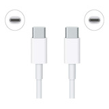 Cable Fast Charger Compatible iPhone - Samsung Tipo C A C Color Blanco