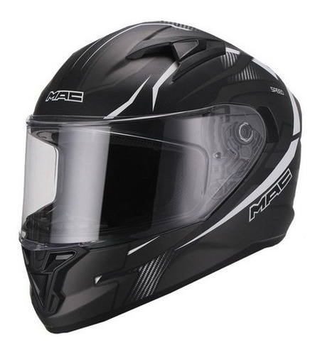 Casco Mac Speed Riot Negro/gris/blanco Mate Xxl - Bondio