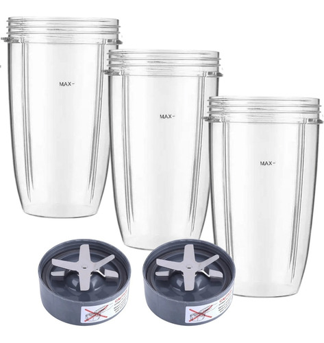 Kit Nutribullet 3 Vasos 32oz Con 2 Aspas Repuestos