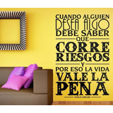 Vinilo Decorativo Personalizado Frase Motivaciones 100x60cm