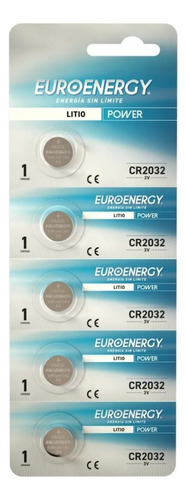 Pilas De Litio Euroenergy Cr2032 3v Mando Reloj Camara