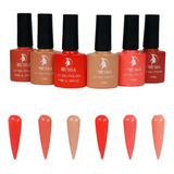 Gama Set Mussa Original Esmalte Uv Led Gel 6 Piezas Gelish 