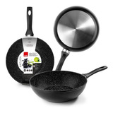 Wok Para Inducción Libre Pfoa  Estilo Piedra Marca Ibili