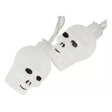 Guirnalda Calaveras Craneo Blancos Halloween Luz Led  