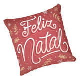 Almofada Com Enchimento Lettering Feliz Natal