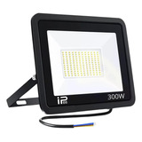 Reflector Luz Led Para Exteriores 300w Ultra Delgado Slim Ip66 Para Exterior Alta Potencia Color Negro Marca Dosyu 