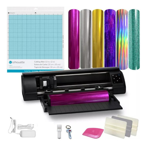 Combo Textil Plotter De Corte Silhouette Cameo 5 Negro